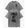 Men's Heavyweight Vintage Washed T-Shirt - Oversized Loose Fit Round Neck Short Sleeve Top, Soft Durable ,Spring/Summer Casual Wear - Machine Washable