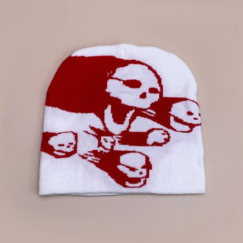 

Halloween Little Devil Funny Wool Knitted Hats Autumn And Winter Warm Hip Hop Street Fashion Cute Comfortable Versatile Trend 54-62cm