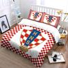 Red checkered shield pattern. Bedding sets Duvet cover sets Duvet covers Pillowcases(1* Duvet Cover 2* Pillowcases without duvet insert)