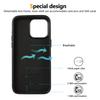 For iPhone 14 Pro Max PU Leather Back Case Card Holder Kickstand Phone Cover with Wrist Strap