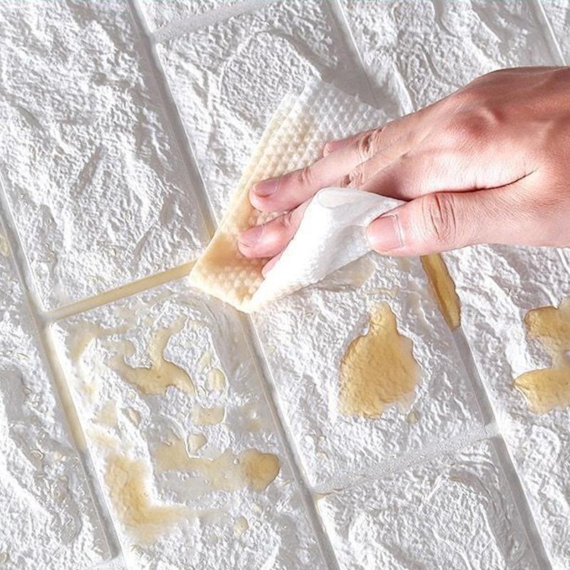 3D Self-Adhesive Wallpaper 70cmx2m Continuous Waterproof Imitation Brick Wall Stickers Wallcovering Living Room Home Decoration