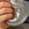 Glitter Dumpling Squeeze Toy Soft Stretchy Steamed Bun Fidget Toy Decompression Simulation Dough Ball Desk Toy