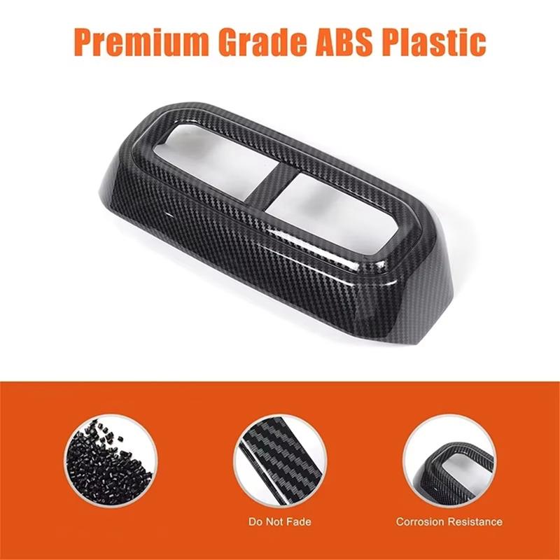 A87Q-For Honda Pilot  2024 ABS Carbon Fiber Car Rear Air Vent Outlet Frame Cover Trim Sticker Accessories