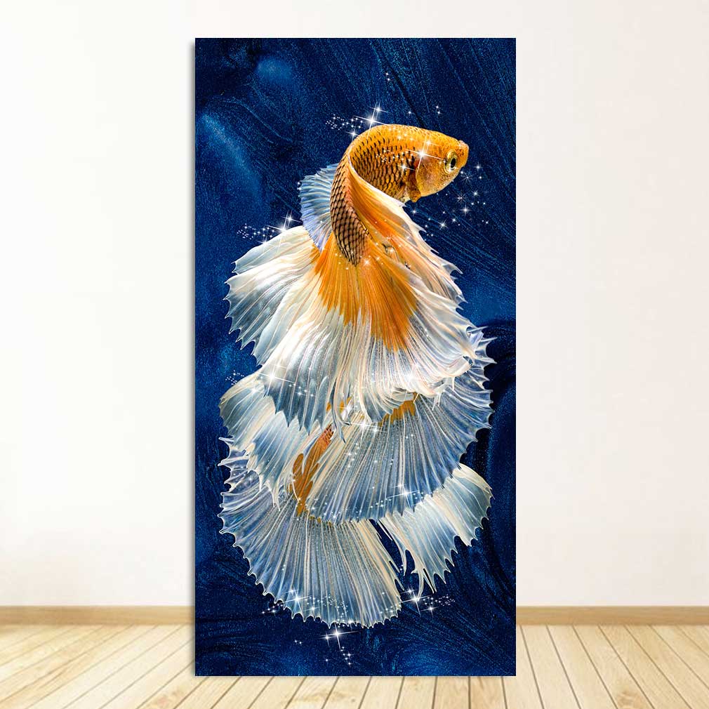 Nine Red Koi Landscape Oil Painting Canvas Poster Home Decor Modern Wall Art Picture HD Print Interior Decoration Printmaking