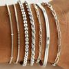 Bohemian Minimalist Women's Hand Jewelry Set: 6 Multi-layer Simple Bracelets