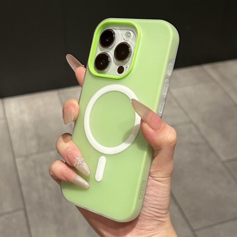 Luxury Wireless Charging ForMagsafe Phone Case ForiPhone 17 Air 11 12 13 14 15 16 Pro Max Magnetic Candy Bumper Matte Cover