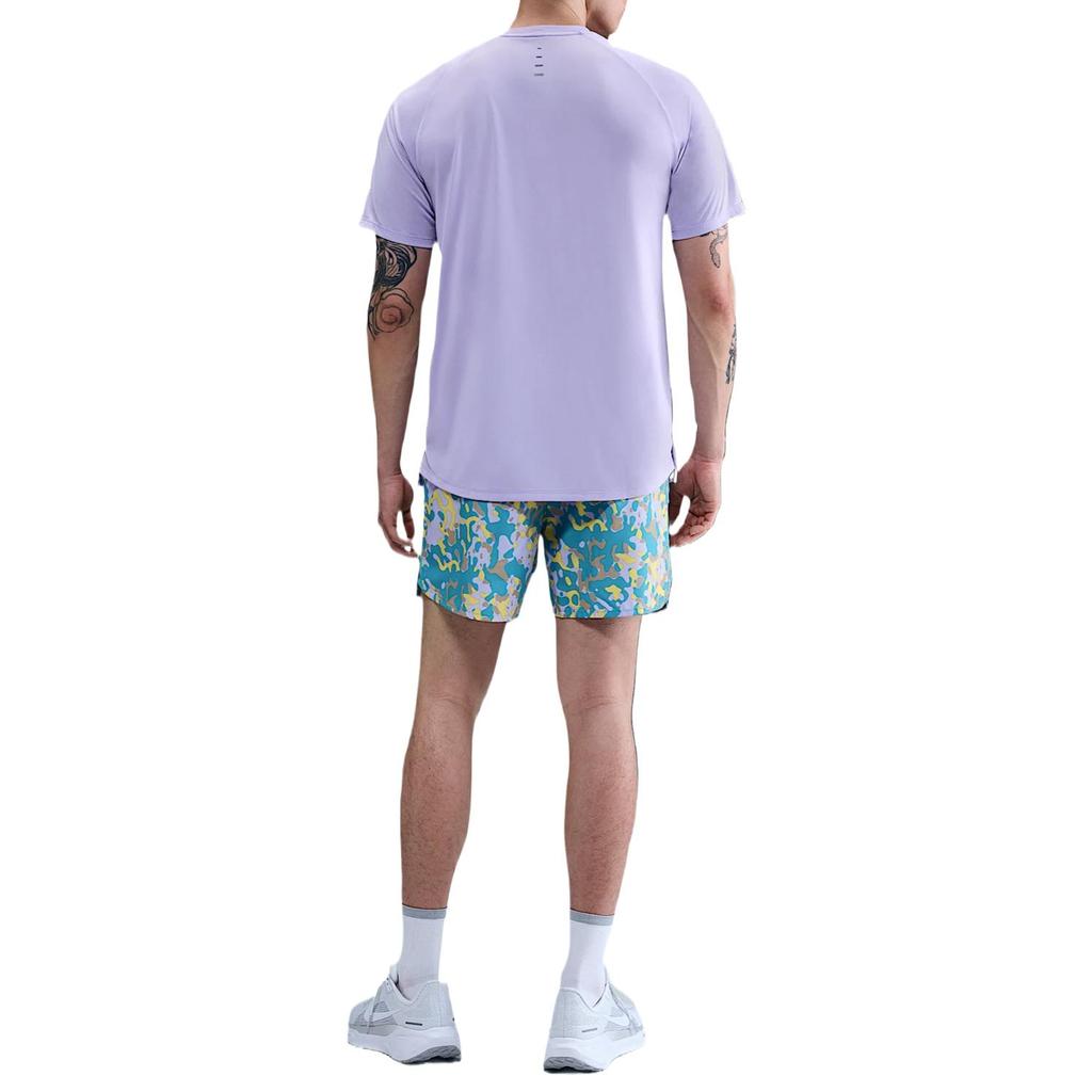Nike SS25 Dry Fit ADV Comfortable Soft Casual Versatile Solid Color Brand Logo Raglan Sleeve Short Sleeve T-Shirt Men T-Shirt Purple HV5204-515