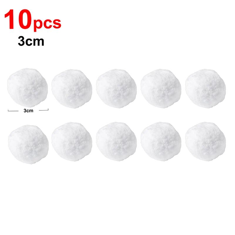 Christmas Snowballs White Fur Pompom Hairballs For Xmas Tree Pendant Kids Toy Balls Indoor Outdoor Toys Party Decoration Props