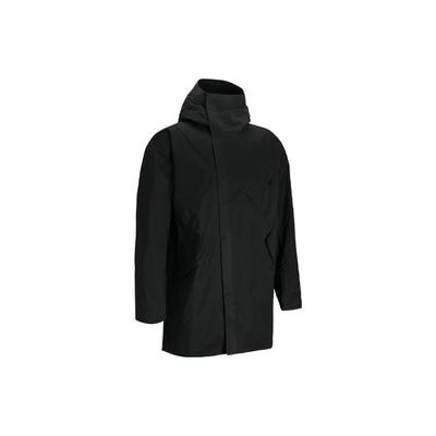 L4L Urban Explorer Einfarbige Lässige Locker Sitzende Kapuzenjacke Herrenjacken Schwarz 1387990-001