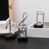 Resin Musical Note Decor 3Pcs Minimalist Music Sculpture, Treble Clef & Eighth Quarter Desk Figurine for Piano Room Living Room, Matte Art Collectible