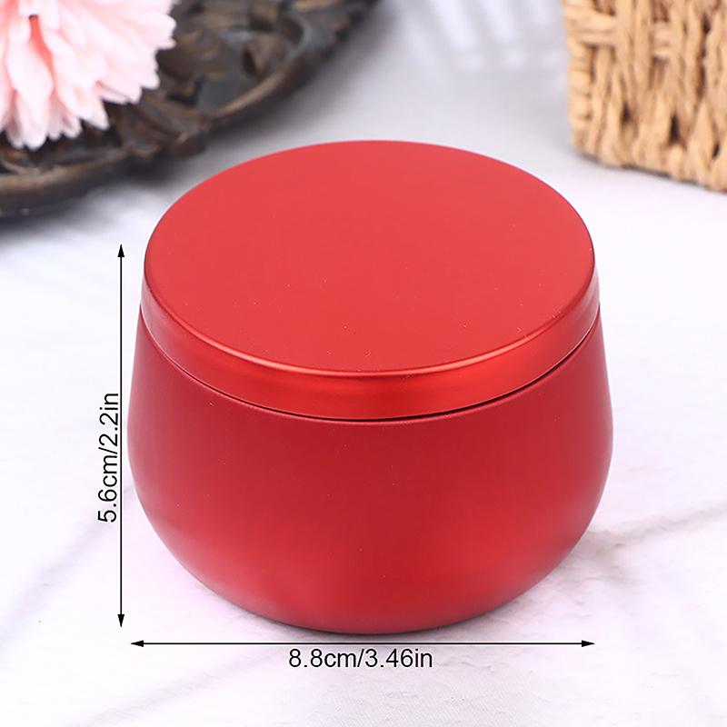 Mini Tinplate Container With Lids Wide Belly Metal Can For Loose Leaf Tea Portable Mini Jar For Candles Spice Crafts 88x56mm