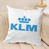 Netherlands Klm R-Royal Dutch Airline Cushion Cover Silky Short Plush Invisible Zipper Dustproof Sofa Pillow Case For Home Decor