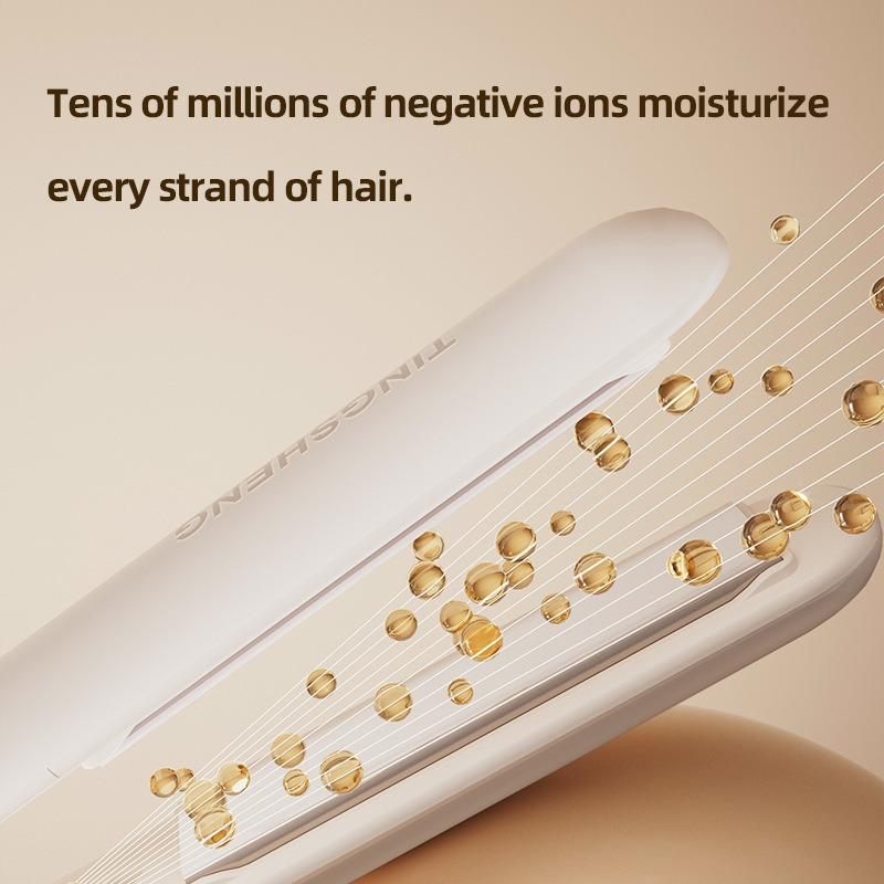1PC splint hair straightener, curling and straightening dual-purpose negative ion straightening LCD curling iron bangs, splint setting