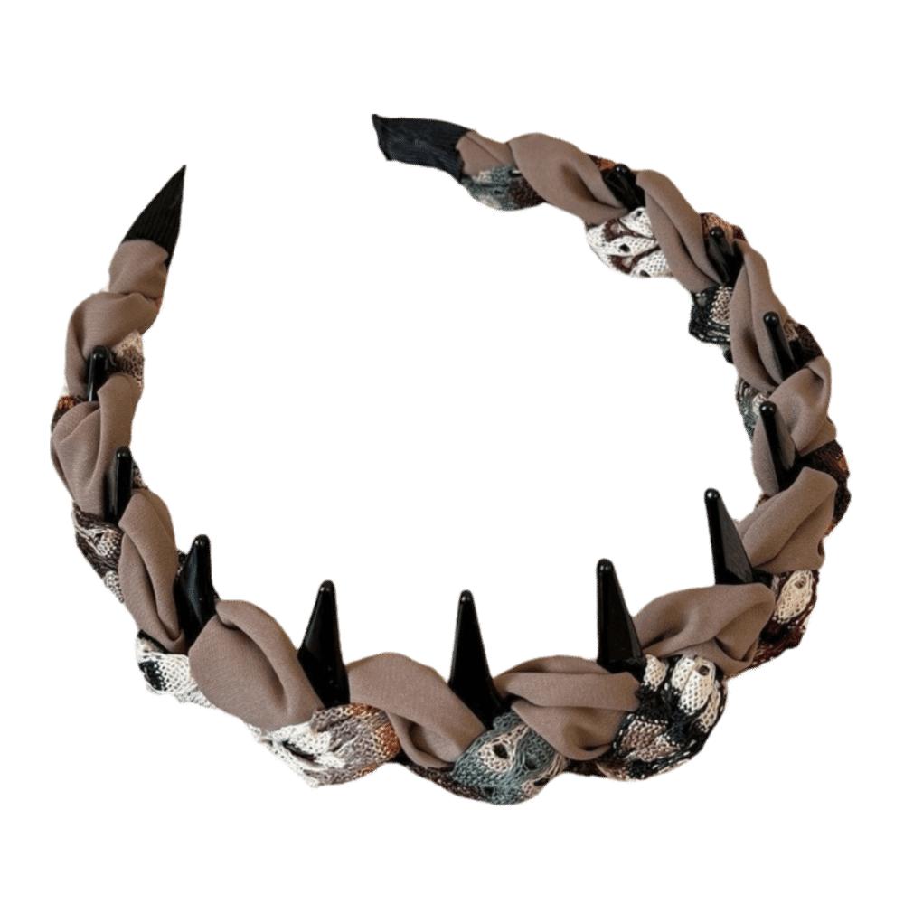 

Non-Slip High Skull Headband Toothed Comb Comb Headband Non-Slip Headband Daily Autumn Winter сірий