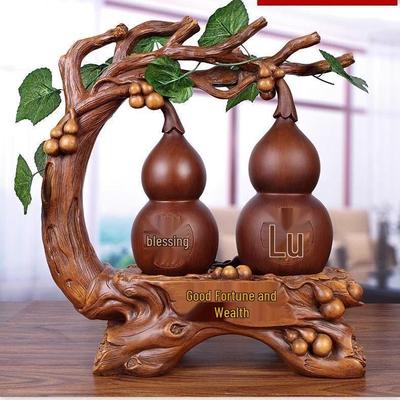 Voorspoedige Dubbele Geluk Kalebas Ornament voor Woonkamer of Entree Decoratie