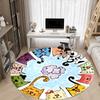1pc Cat Circle Office Round Area Rug, Indoor Mat Suitable ForOffice, Under Office Chairs Bedroom Living Room Home Decor, Room Decot223