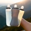 Handheld Collapsible Cycling Bottle 350ml Capacity Wide Mouth Hydration Bottle Silicone Water Bottle Gym
