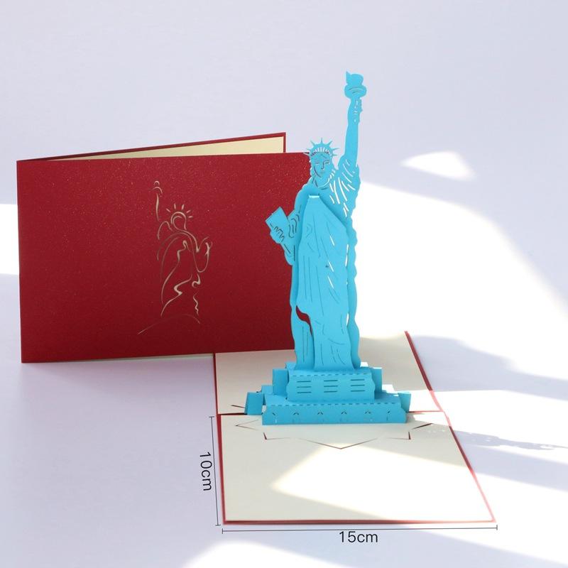 3D Pop Up Invitations Card 3D Paper World Attractions Birthday Greeting Cards 3D Tourist Postcard Save The Date Boy Present Card