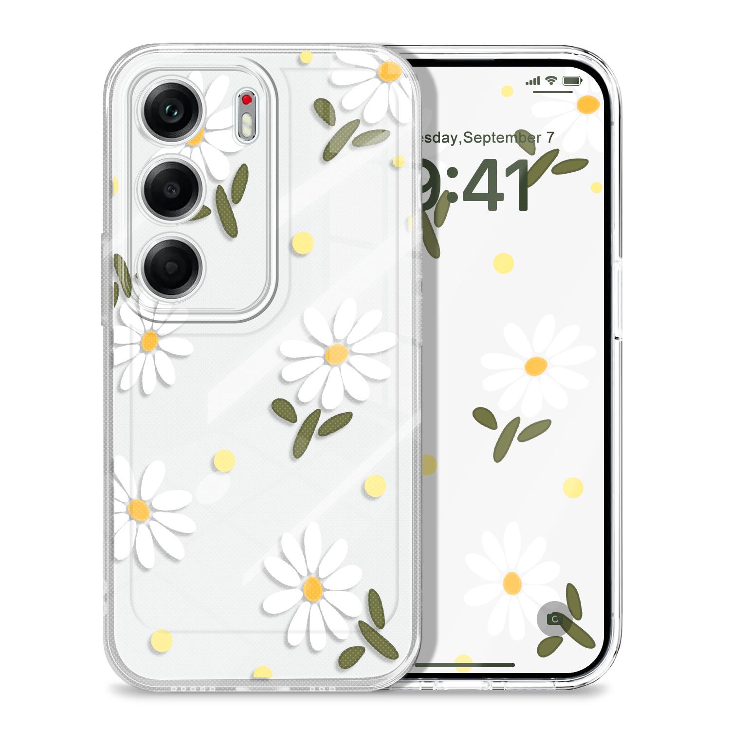 

Graceful Daisies Transparent Phone Case For Tecno Spark 30 30C 20 10 Pova 7 4 Pro Plus Ultra GO Tecno Camon 40 Pro 5G TPU Cover Tecno Pova 7 5G прозрачный