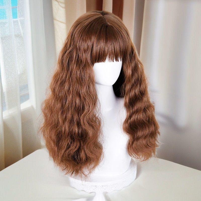 Hermione Wig Girl Cosplay Light Brown Long Curly Woolly Curls Natural Voluminous Full-Head Harry Potter Wig