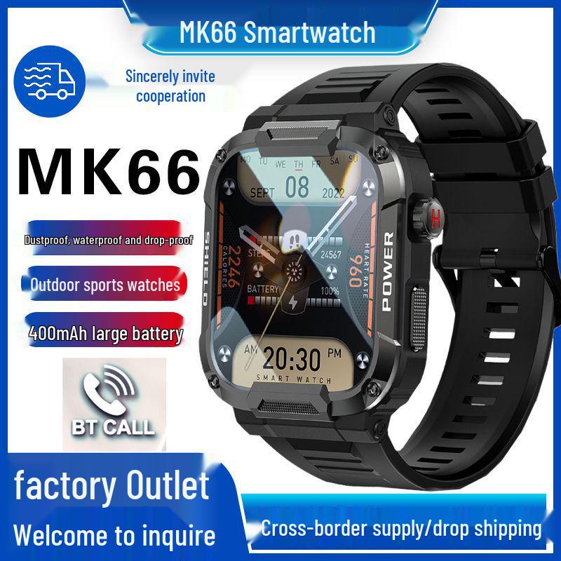 MK66 Smartwatch 2023: Full Touch Screen with Blood Pressure & Oxygen Monitoring