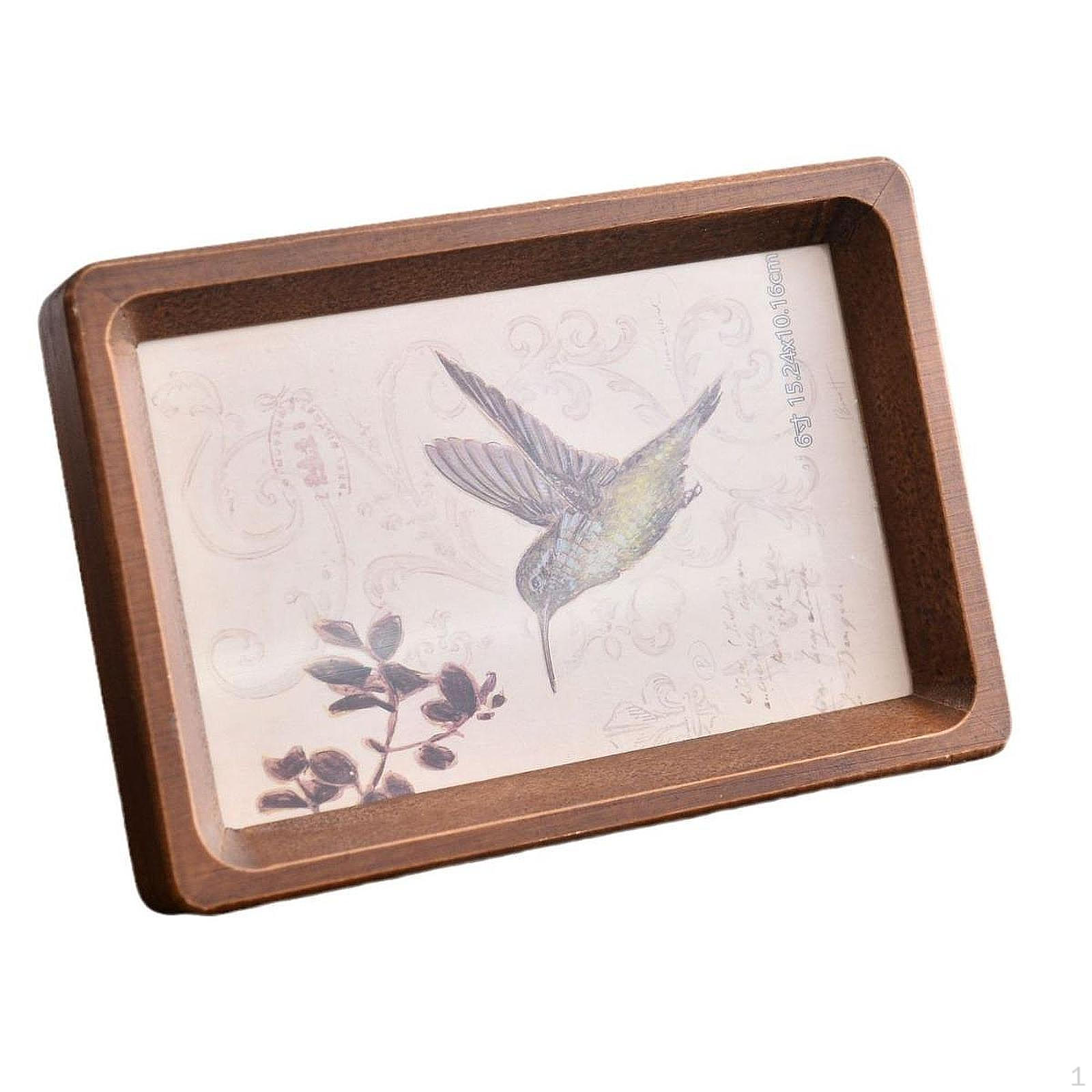 Wooden Photo Frame Wood Desktop Ornaments Desk Decor Creative Lightweight Photograph Display