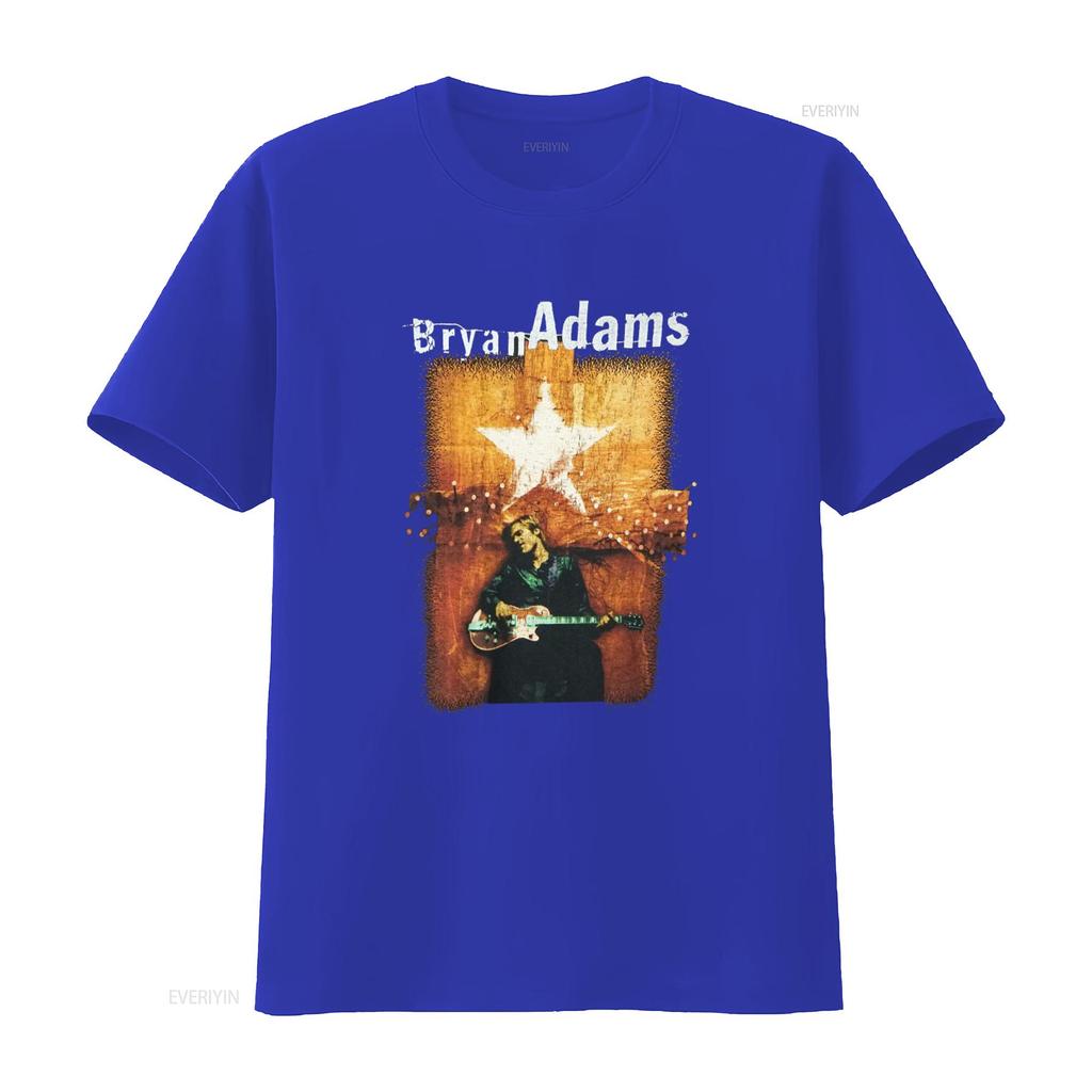 Bryan Adams 18 Till I Die Tour Baumwoll T-Shirt Print Retro Rock Band Design Vintage Gewaschen Leicht Unisex Bequem