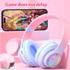 Auriculares Bluetooth Inalámbricos Auriculares con Luz Multicolor con Micrófono Se Puede Insertar Tarjeta SD Auricular Estéreo HIFi