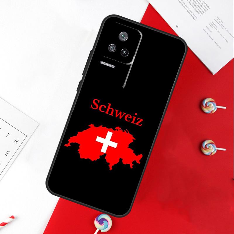 Switzerland Swiss Flag Cover For Xiaomi 14T 11T 12T 13T Pro 13 14 15 Ultra POCO X7 Pro X3 X5 X6 F5 F6 M6 Pro Case