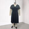 Plus Size Formal Dress for Women Lace Short Sleeve A-line Dress Mother of The Bride Wedding Guest Evening Gown