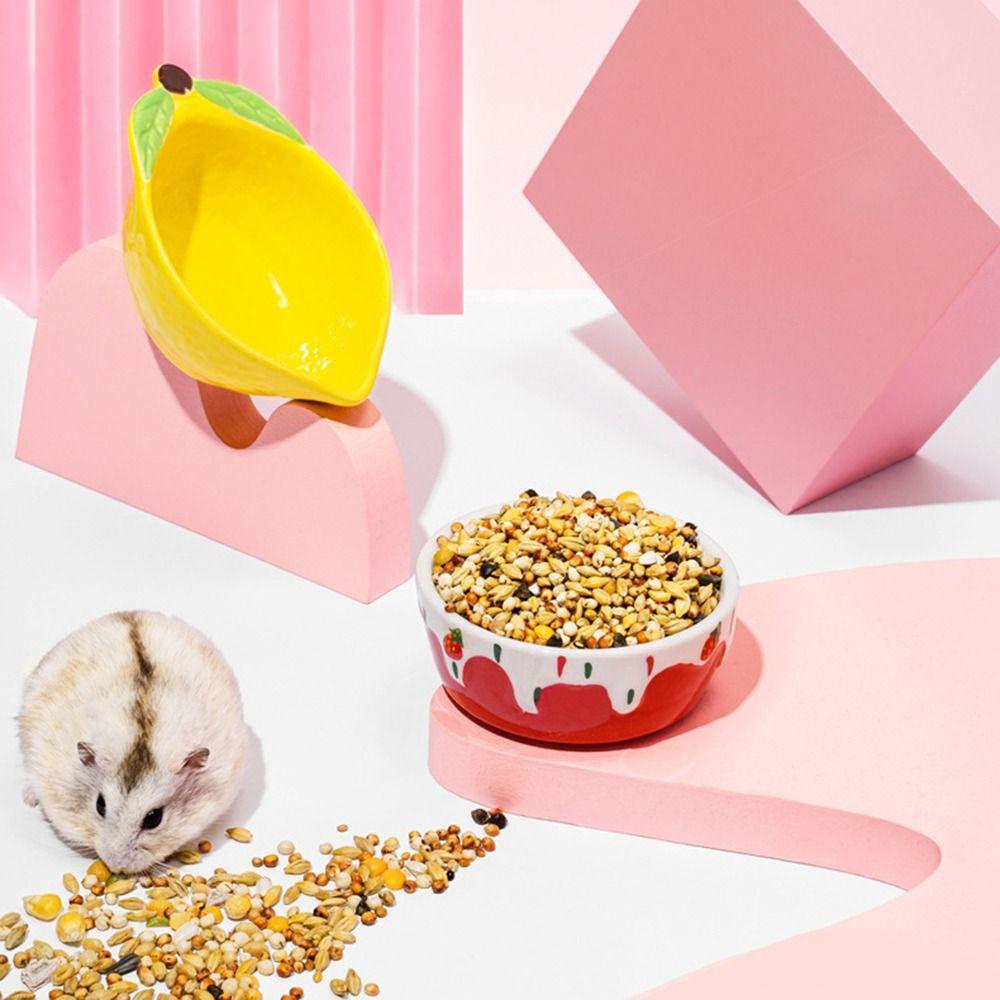 Ferret Rat Gerbil Ceramic Feeding Chinchilla Pet Supplies Water Drinker Food Dish Hamster Bowl