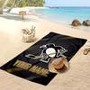 Pittsburgh Penguins Custom Beach Towel, Print Your Name Text Lightweight Absorbent Towel for Swimming Travel
