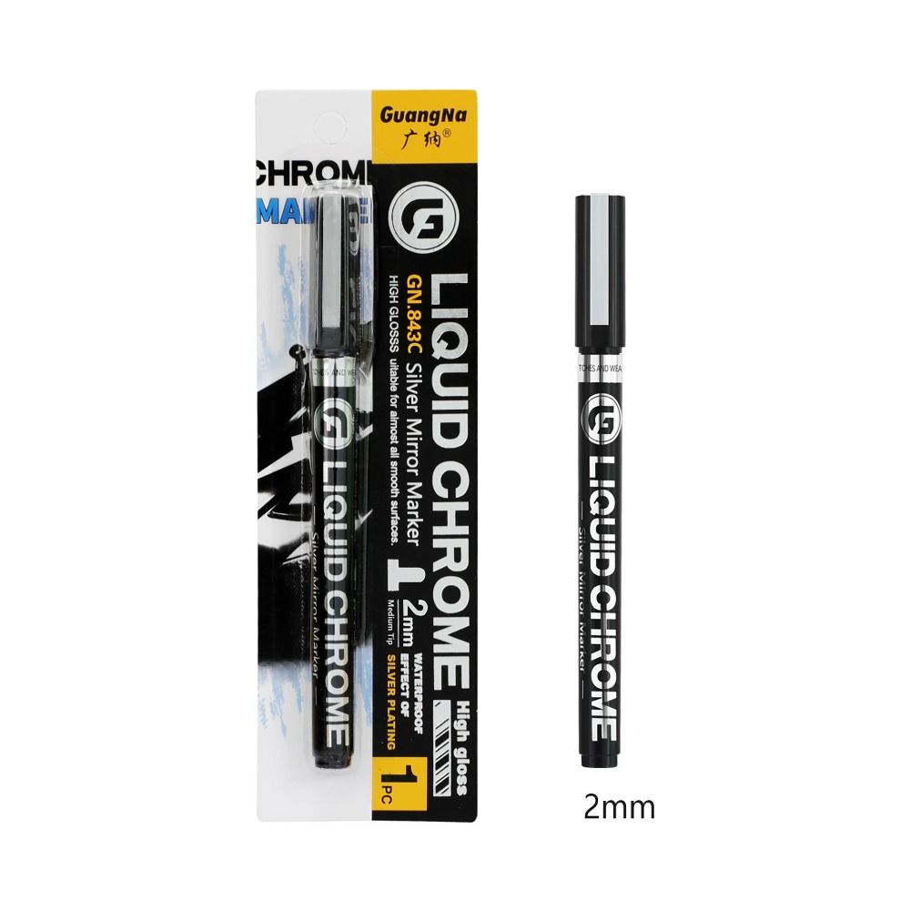Graffiti Chrome Mirror Marker Pen Gold Silver Touch Up Marker Effective Reflective Paint Pen Car