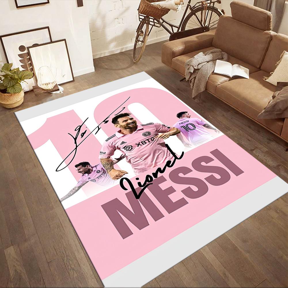 Messi's Iconic Number 10 Square Rugs Are a Great Choice for Living Rooms, Bedrooms, Home Décor, and As Gifts.