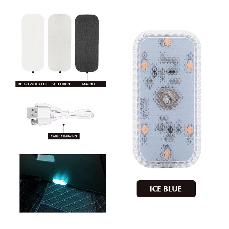 Mini Car Lighting LED Light Wireless Touch Light Interior Sensor Reading Lamp USB Charging Auto Roof Emergency Atmosphere Lamp