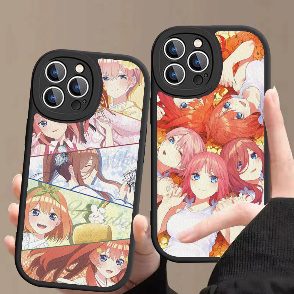 Cartoon Q-Quintessential Q-Quintuplets Phone Case Hard Leather For IPhone 16 15 14 13 12 Mini 11 14 Pro Max Xs X Xr Plus Fundas