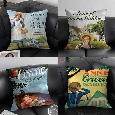 Anne auf Green Gables Kissenbezug Zuhause Wohnheim Stuhllehne Kurzer Plüsch Doppelseitiger Druck Büro Nickerchen Kissenbezug