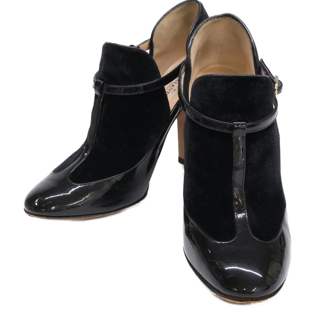 Valentino Garavani Velour Booties shoes 36 blackUsed