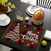 Placemats Table Linen Santa Claus Table Mat Christmas Restaurant Placemat Living Room Table Decoration Insulated Table Mat