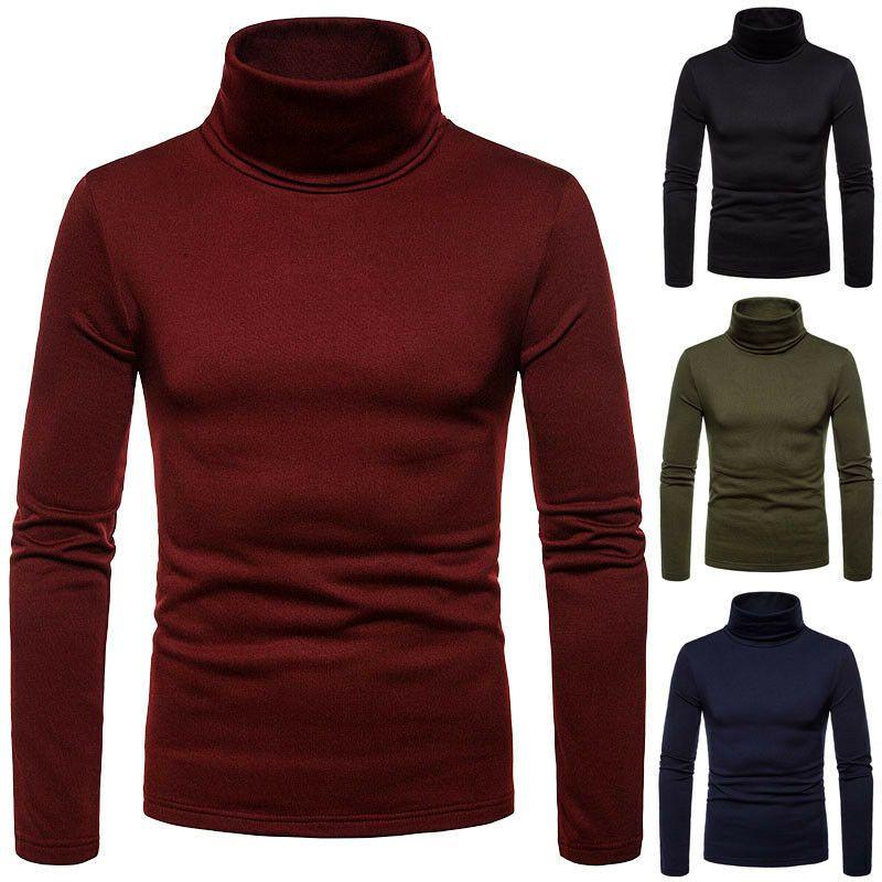 Cotton Thermal Mens Turtle Neck Skivvy Turtleneck Sweaters Stretch Tops Shirt