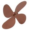 Stove Fan Blade Aluminium Alloy 4 Blades Set Kit with Hex Wrench Screw for Replacement Bronze