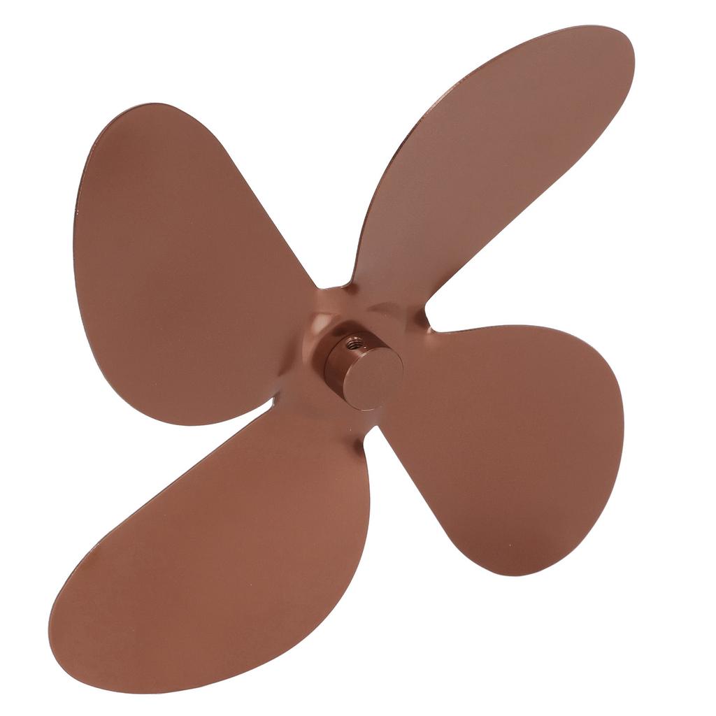 Stove Fan Blade Aluminium Alloy 4 Blades Set Kit with Hex Wrench Screw for Replacement Bronze