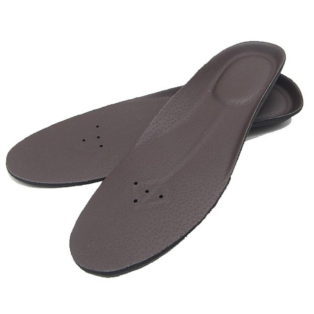Hyemun Store Men's Leather Air Pump Insoles Brown Men's Insoles 1 Pcs