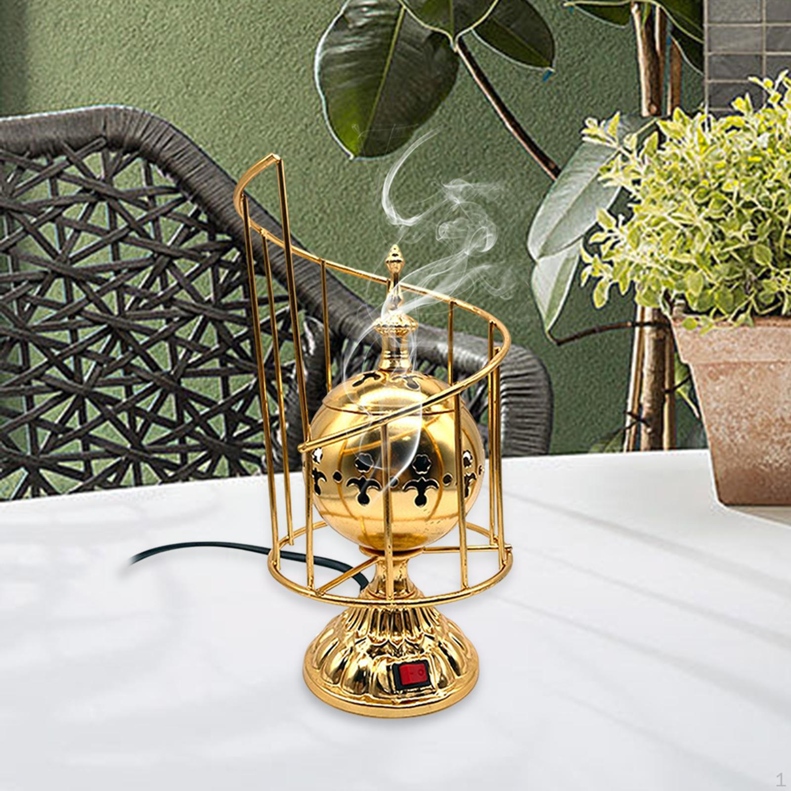 

Electric Burner Holders Metal Decoration Antique Craftwork Censer Stand Aureate Aureate