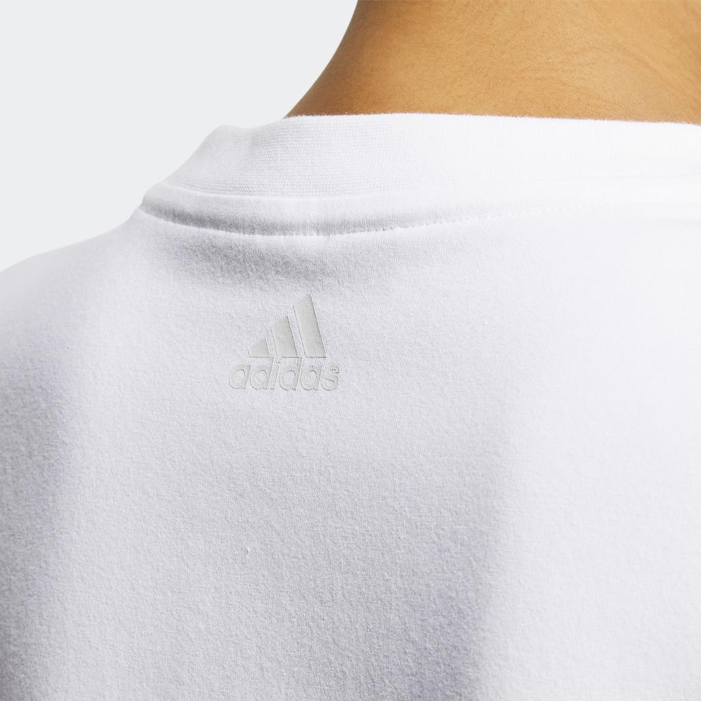 Adidas X Seebin SS23 Graphic Logo Tee Regular Sleeve Round Neck Short Sleeve T-Shirt Women Tops White Light-Grey HY2861