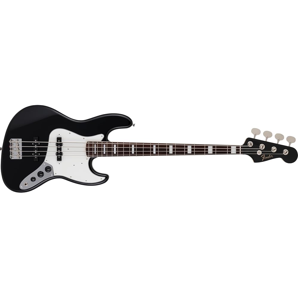 Fender Electric Bass, Made in Japan Traditional Late 60s Jazz Bass®, Rosewood Fingerboard, Black, with Soft Case