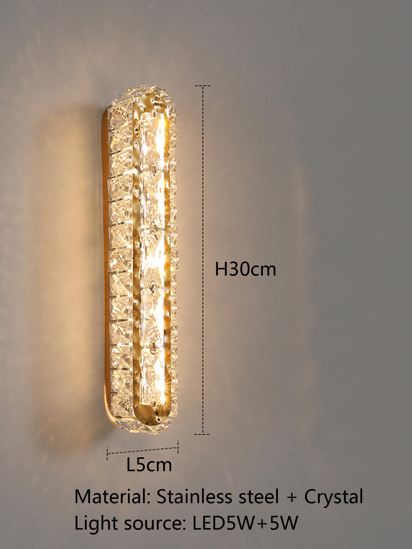 

Настенный светильник Золото/серебро нержавеющая сталь, однорядный/двухрядный хрустальный настенный бра для дома, спальни, внутренний настенный светильник