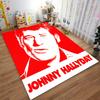Red Johnny Hallyday Print Carpet suitable as a non-slip mat for the living room or bedroom sofa
