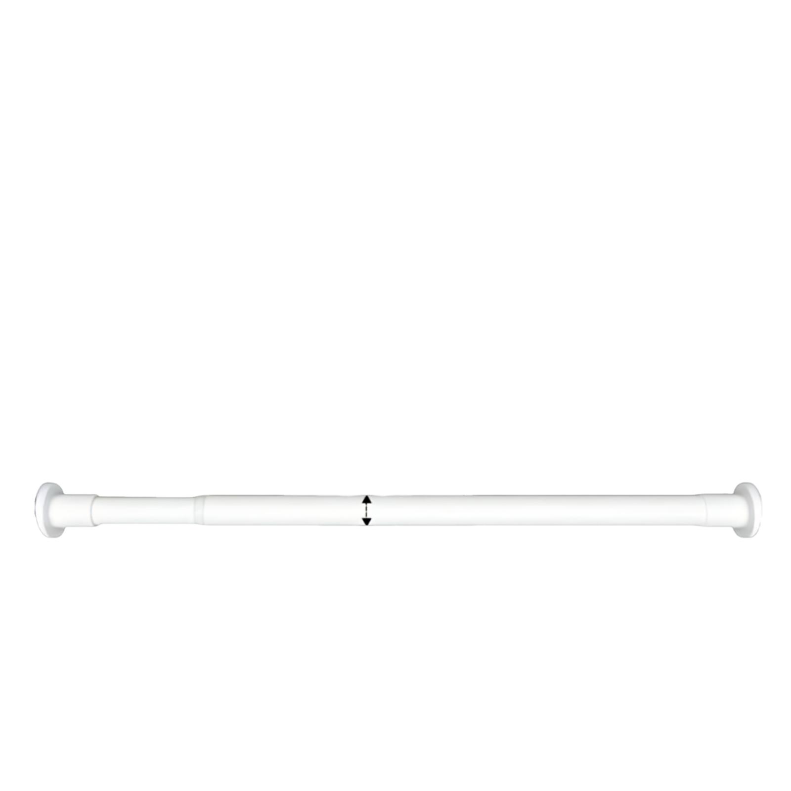 

1pc No-Drill Telescopic Rod With Built-In Spring - Strong Support For Shower Curtains, Drying Racks, Window , Roman Rods & Wardrobe Support One Size белый