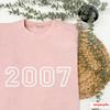 Retro Year Birthday Jumper Personalised Gift for Her Simple Figure Printed Tshirt Tops Tee Shirt Short Customized Unisexy Colors